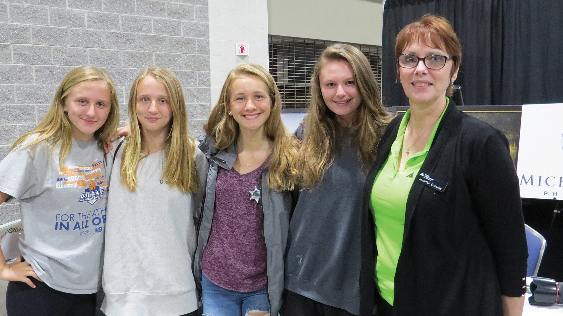 Jennifer Connelly with students