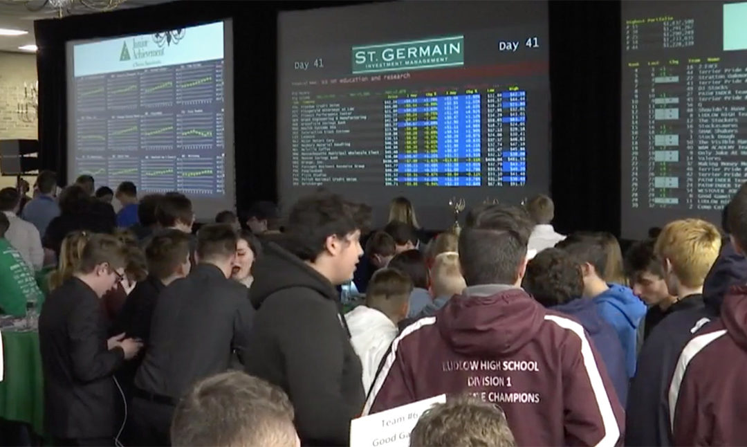 Western Massachusetts high school students experience mock stock market