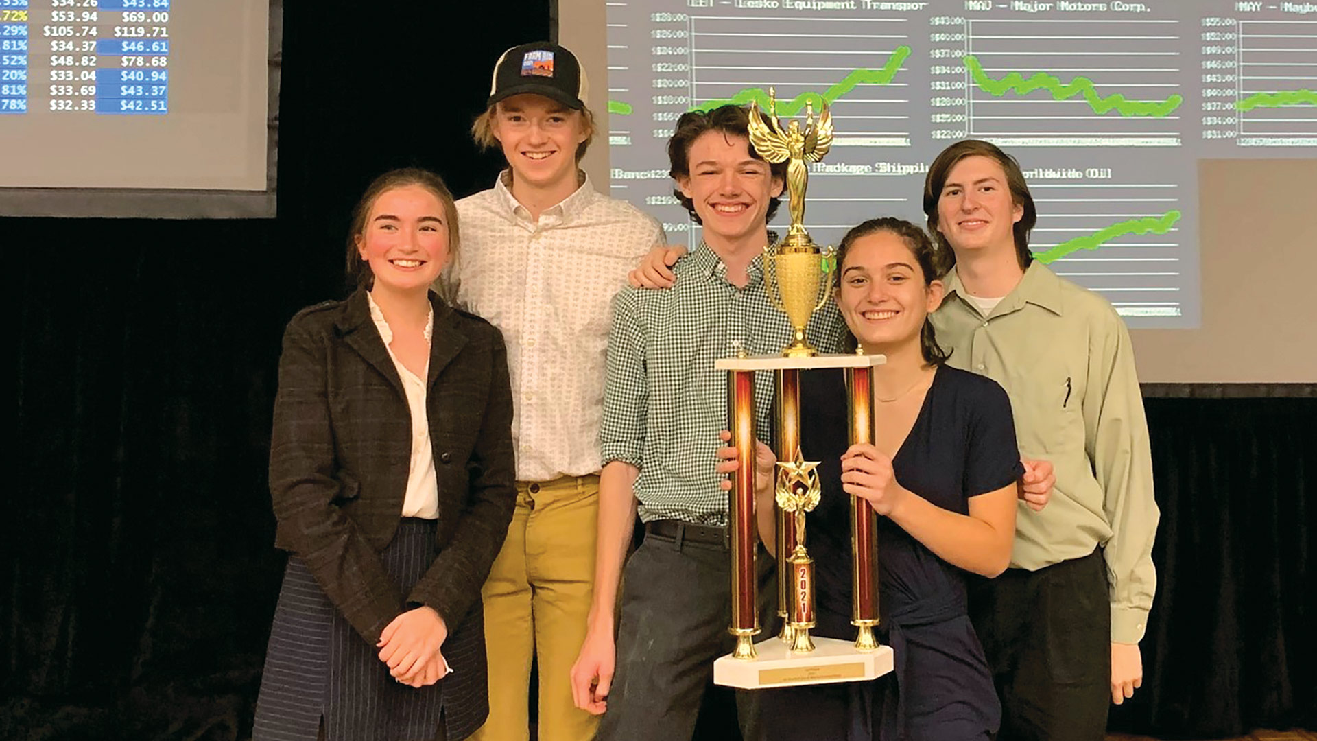 The Raiders team holding the top award